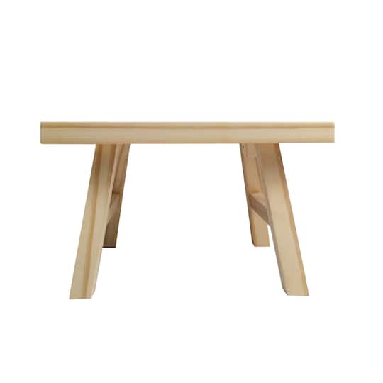 13" Unfinished Wooden Step Stool by Make Market®